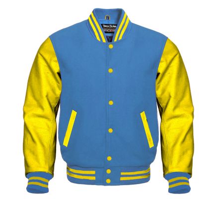 Varsity Jacket Sky Blue Yellow